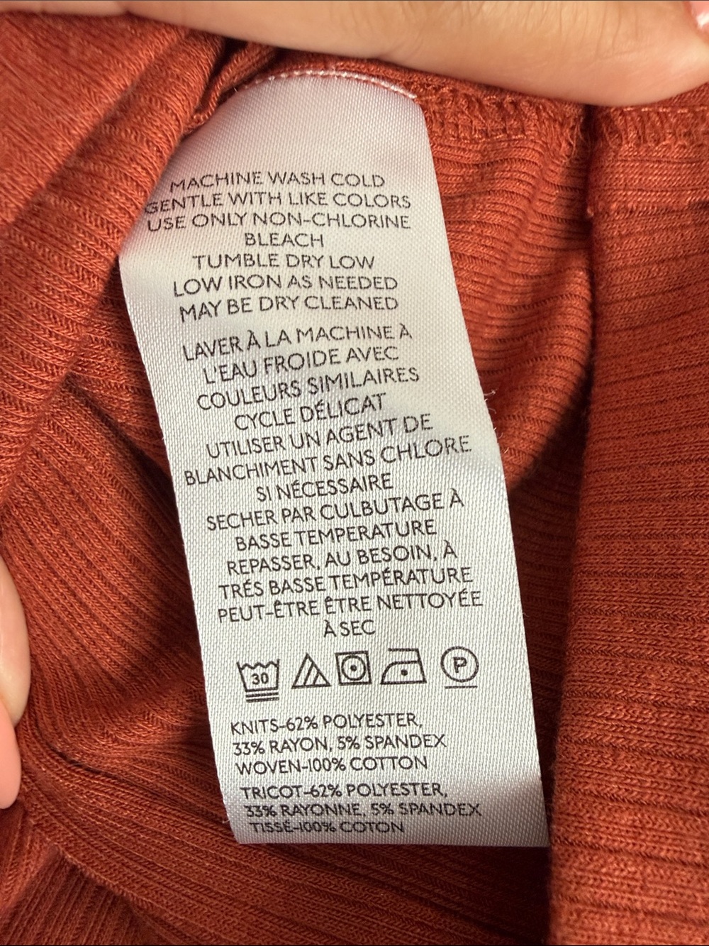 Pilcro Rust-Orange Ruffle Sleeve Ribbed Tank - Picture 6 of 8